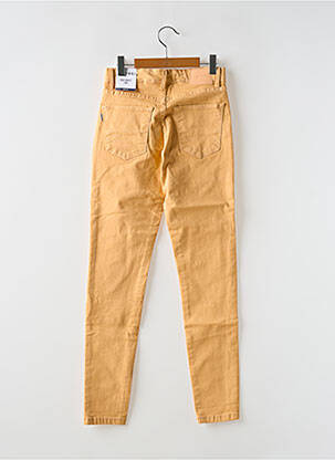 Jeans skinny stretch taille ajustable orange TIFFOSI fille