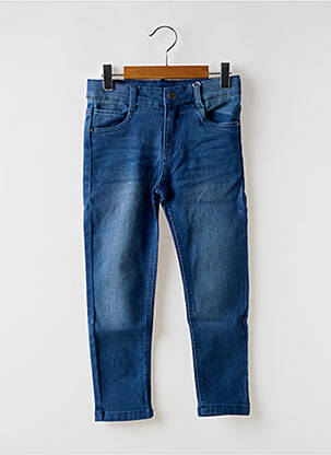 Jeans coupe slim stretch taille ajustable bleu BOBOLI fille