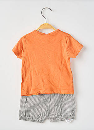 Ensemble short poches orange BOBOLI garçon