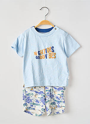 Ensemble short poches bleu NOPPIES garçon