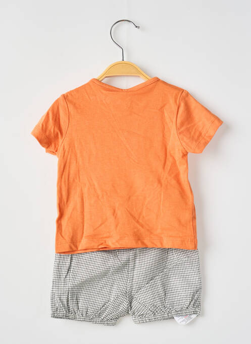 Ensemble short sérigraphie orange BOBOLI garcon