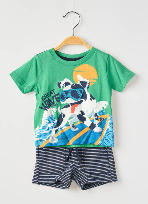 Ensemble short sérigraphie vert BOBOLI garcon