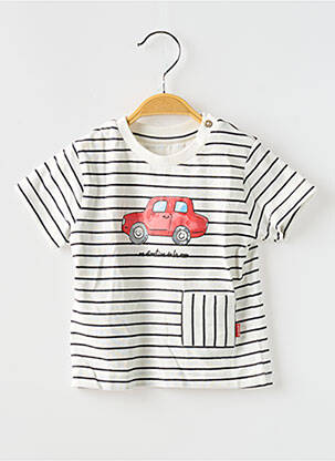 T-shirt coupe droite manches courtes blanc MAYORAL garcon