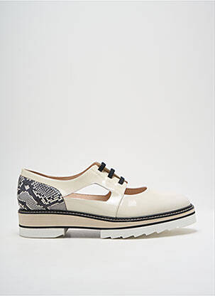 Derbies matière lisse talon de 4 à 6cm beige GADEA femme