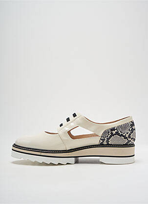 Derbies matière lisse talon de 4 à 6cm beige GADEA femme