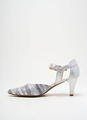 Escarpins tissage satiné talon de 4 à 6cm argent SWEET femme