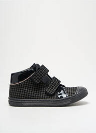 Baskets matière lisse bout rond noir BELLAMY fille