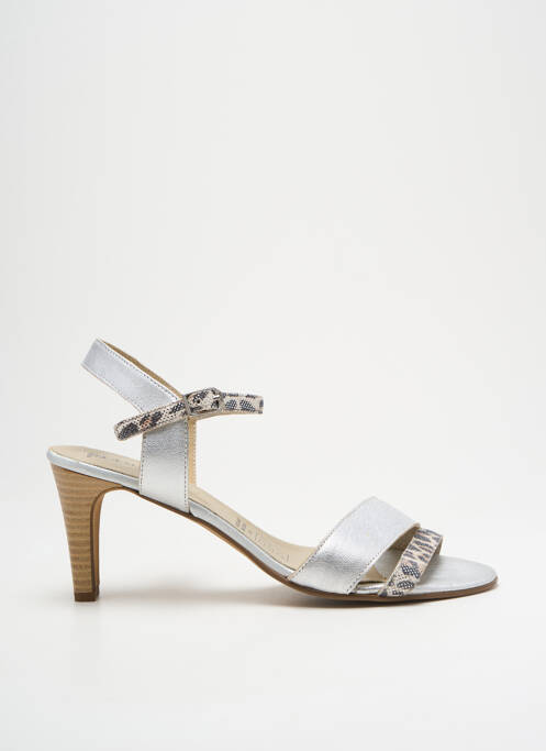 Sandales/nu pieds talon aiguille talon de 7 à 9cm argent J.METAYER femme