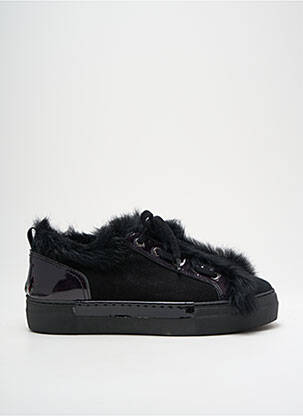 Baskets matière lisse talon de 4 à 6cm noir ASYLUM femme