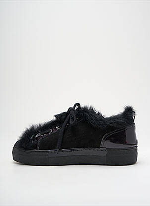 Baskets matière lisse talon de 4 à 6cm noir ASYLUM femme