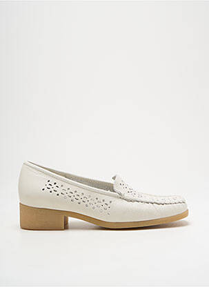 Mocassins matière lisse talon plat jusqu'à 3cm blanc MARCO femme