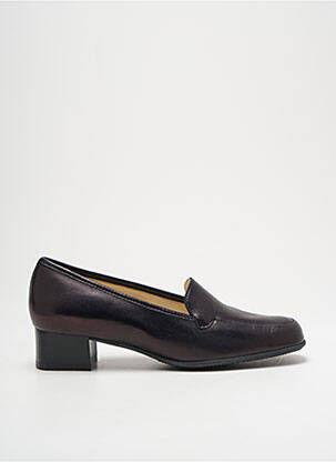 Mocassins matière lisse talon de 4 à 6cm marron MARCO femme