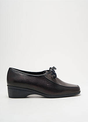Derbies grande largeur talon plat jusqu'à 3cm gris MARCO femme