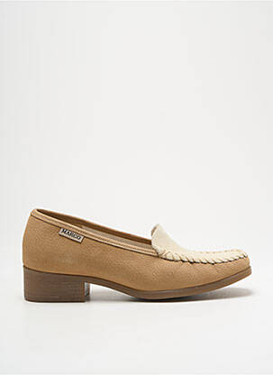 Mocassins voute plantaire talon plat jusqu'à 3cm beige MARCO femme