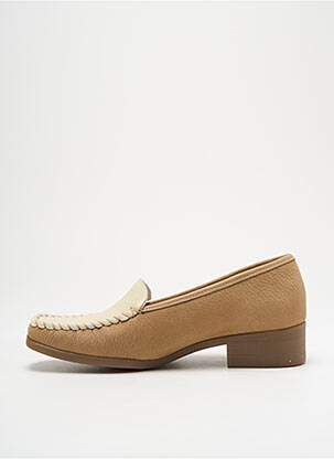 Mocassins voute plantaire talon plat jusqu'à 3cm beige MARCO femme
