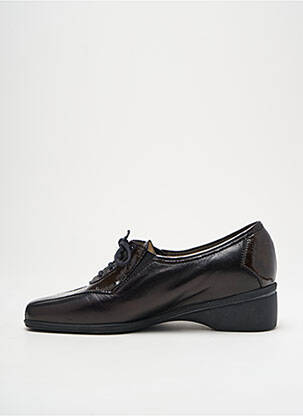 Derbies tissage satiné talon de 4 à 6cm noir MARCO femme