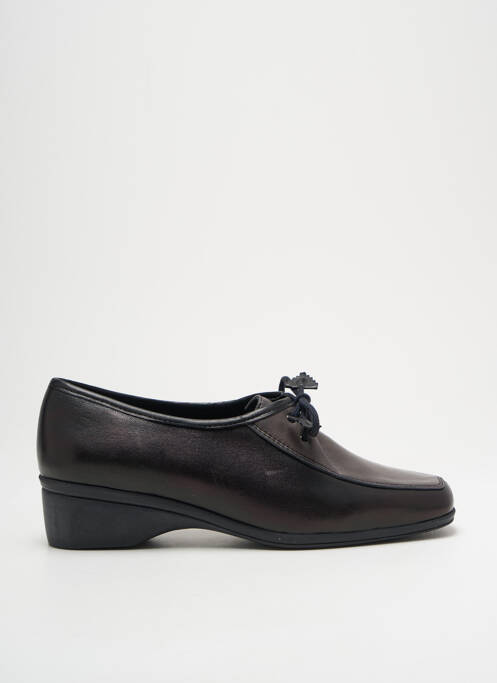 Derbies tissage satiné talon plat jusqu'à 3cm gris MARCO femme