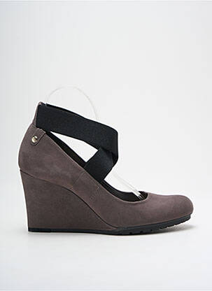 Escarpins nubuck talon de 7 à 9cm gris CLARKS femme
