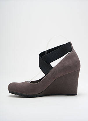 Escarpins nubuck talon de 7 à 9cm gris CLARKS femme