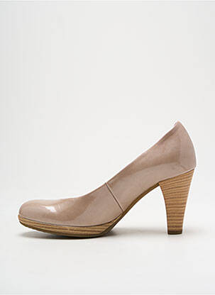 Escarpins matière lisse talon de 7 à 9cm beige GABOR femme