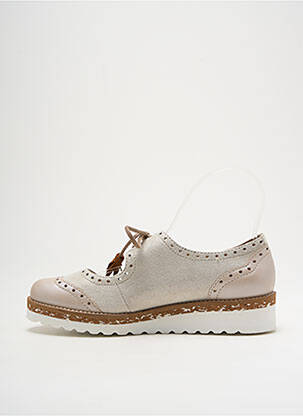 Derbies tissage satiné talon plat jusqu'à 3cm argent PINTO DI BLU femme