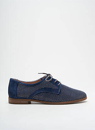 Derbies tissage satiné talon plat jusqu'à 3cm bleu DORKING femme