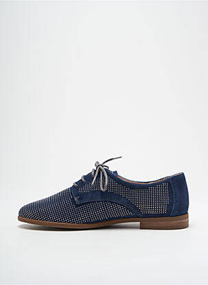 Derbies tissage satiné talon plat jusqu'à 3cm bleu DORKING femme