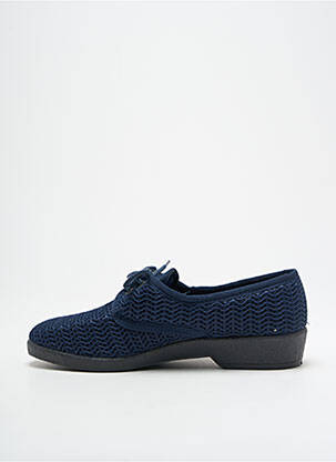 Chaussons/pantoufles fermeture lacets talon plat jusqu'à 3cm bleu FARGEOT femme