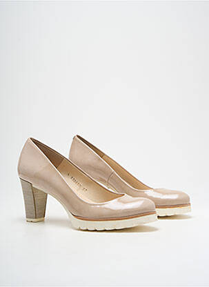 Escarpins matière lisse talon de 4 à 6cm beige GADEA femme