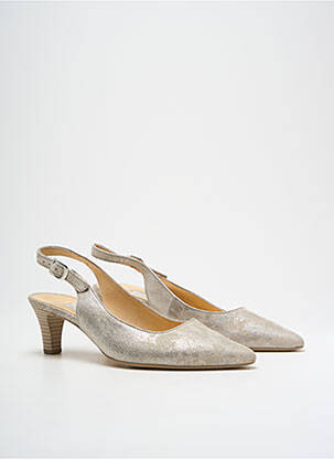 Escarpins nubuck talon de 4 à 6cm argent GABOR femme