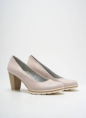 Escarpins tissage satiné talon de 7 à 9cm gris MARCO TOZZI femme