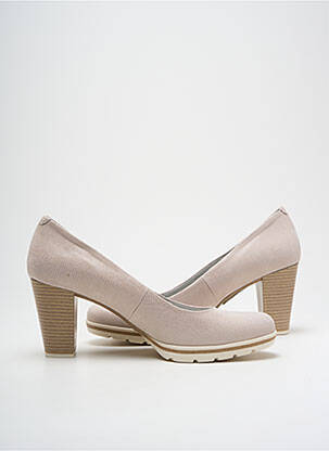 Escarpins tissage satiné talon de 7 à 9cm gris MARCO TOZZI femme