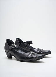 Escarpins tissage satiné talon de 4 à 6cm noir J.METAYER femme