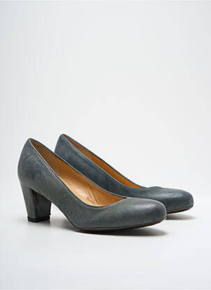 Escarpins tissage satiné talon de 4 à 6cm gris JOHN GREY femme