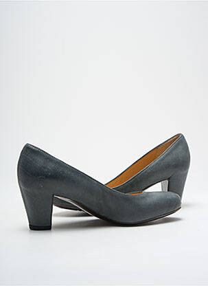 Escarpins tissage satiné talon de 4 à 6cm gris JOHN GREY femme