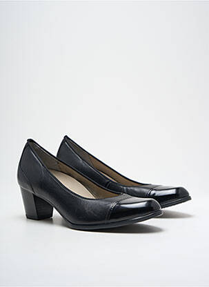 Escarpins tissage satiné talon de 4 à 6cm noir ARA femme