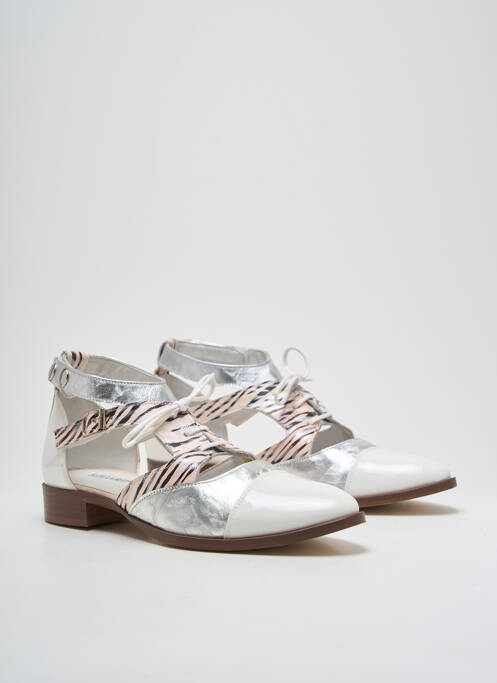 Derbies bout pointu talon plat jusqu'à 3cm argent REGARD femme