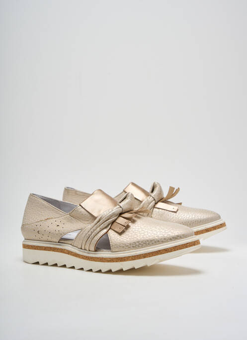 Derbies impression talon de 4 à 6cm or REGARD femme