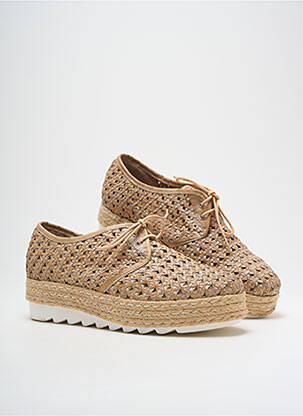 Espadrilles fermeture lacets talon de 4 à 6cm beige DONNA PIU femme