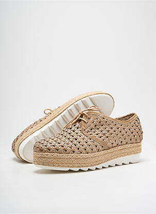 Espadrilles fermeture lacets talon de 4 à 6cm beige DONNA PIU femme
