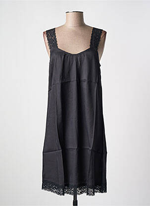 Robe mi-longue sans manche sans manche noir CREAM femme