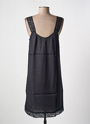 Robe mi-longue coupe fluide sans manche noir CREAM femme