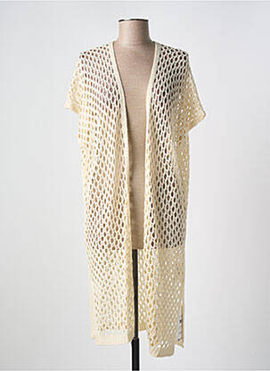 Gilet manches courtes col v beige CREAM femme