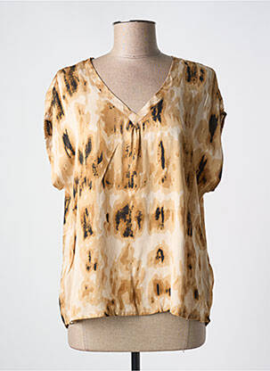 Blouse manches courtes manches courtes marron CREAM femme