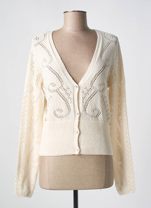 Gilet manches longues beige CREAM pour femme