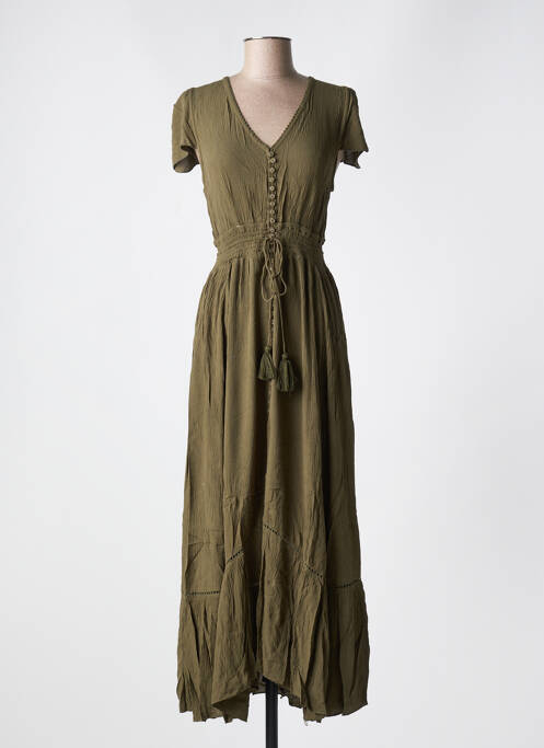 Robe longue vert GOA pour femme