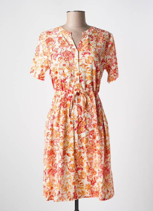 Robe mi-longue orange CREAM pour femme