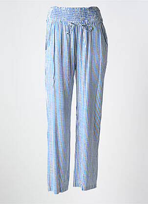 Pantalon droit taille haute taille haute bleu CREAM femme
