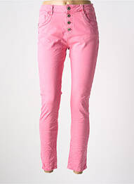 Pantalon 7/8 stretch taille normale rose KAROSTAR femme