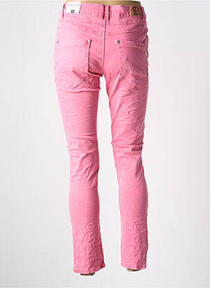 Pantalon 7/8 stretch taille normale rose KAROSTAR femme